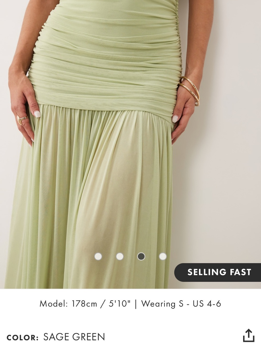 ASOS Sage Green Dress - Picture 2 of 4